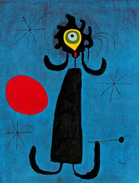 Miró - Mujer Ante El Sol, 1950